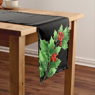 Holiday Table Runner Holly Mittelgroßer Tischläufer