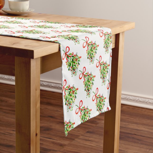 Holiday Table Runner-Mistletoe Kurzer Tischläufer (Beispiel)