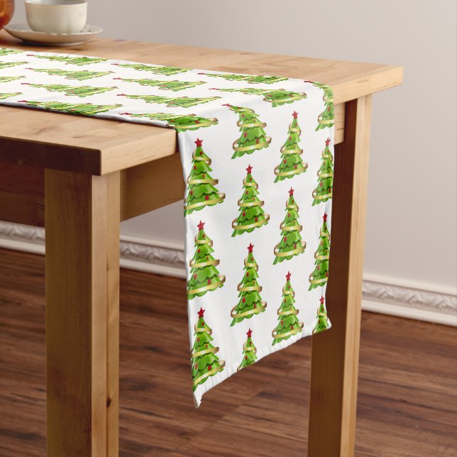 Holiday Table Runner Tree Mittelgroßer Tischläufer (Beispiel)