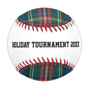 Holiday Tartan Kariert Baseball Turnier NAME JAHR