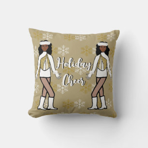 Holiday Throw Kissen Gold / Weiß # 1