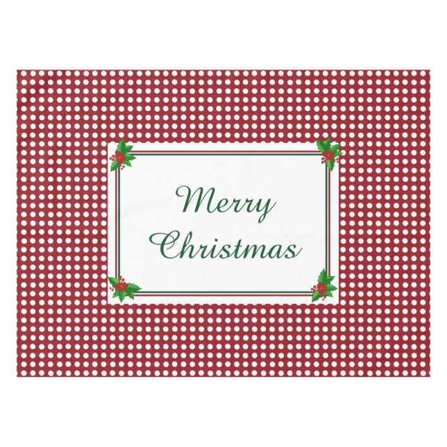 Holiday-Tischtennisbekleidung für Holly und Polka- Tischdecke (Vorderseite (Horizontal))