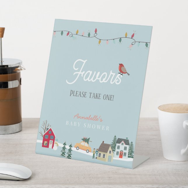 Holiday Town/Village Blue Baby Duwer Favoriten Sockelschild (In SItu)