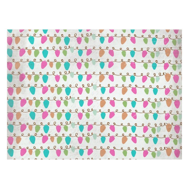 Holiday Tree Lights Tablecloth Tischdecke (Vorderseite (Horizontal))