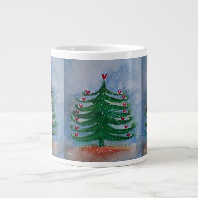 Holiday Tree Ornament Jumbo-Tasse (Vorderseite)