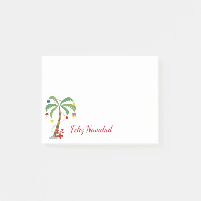 Holiday Tree Post-it-Notes-Feliz Navidad Post-it Klebezettel (Vorderseite)