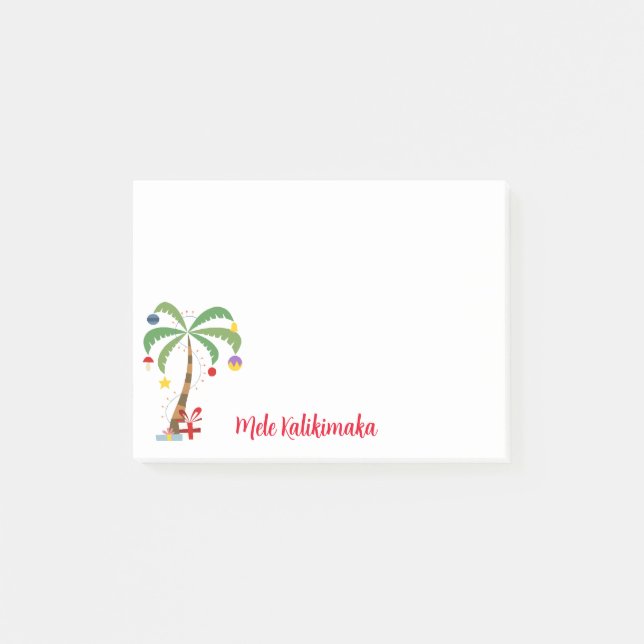 Holiday Tree Post-it-Notes-Mele Kalikimaka Post-it Klebezettel (Vorderseite)