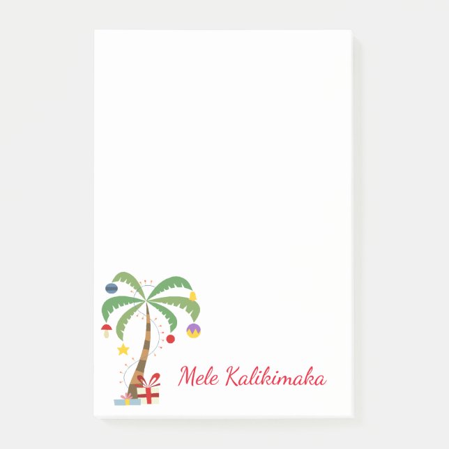 Holiday Tree Post-it-Notes-Mele Kalikimaka Post-it Klebezettel (Vorderseite)