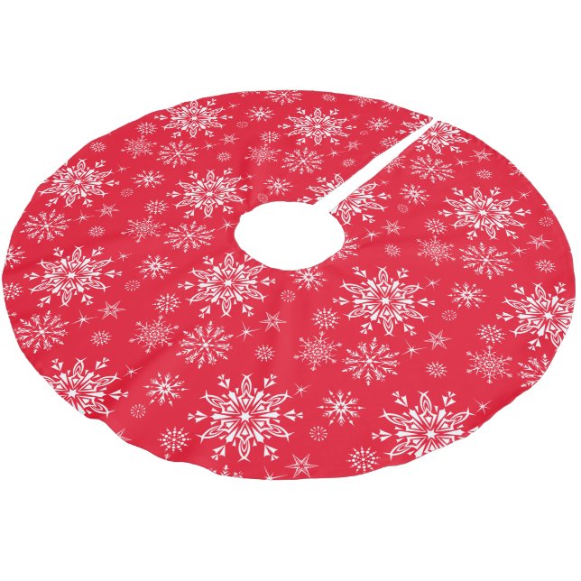 Holiday Tree Skirt Polyester Weihnachtsbaumdecke (Schrägansicht)