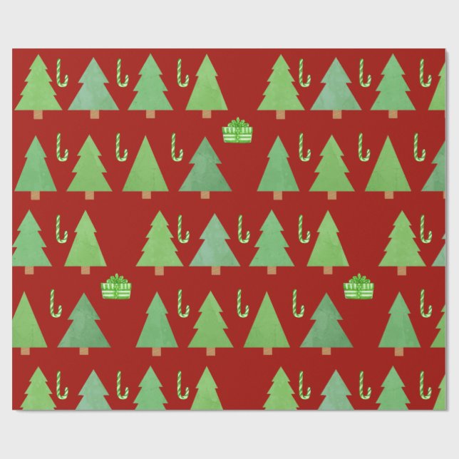 Holiday Trees Geschenkpapier (Flach)