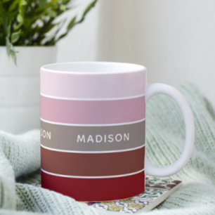 Holiday Trendz Colorblock Personalisierter Name Kaffeetasse