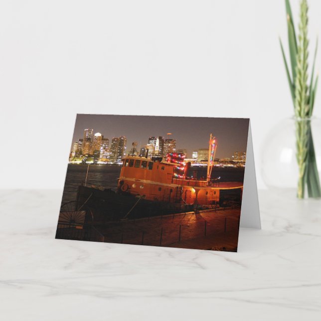 Holiday Tug Feiertagskarte (Vorderseite)