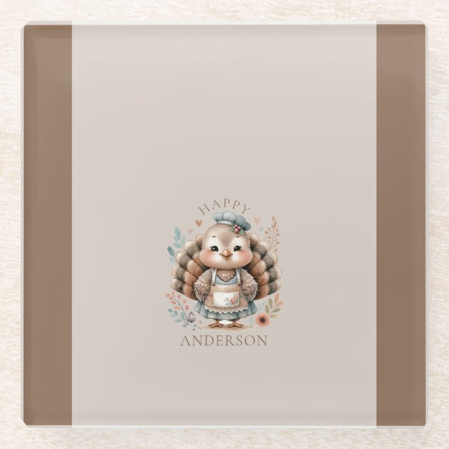 Holiday Türkei Hinzufügen benutzerdefinierten Text Glasuntersetzer (Vorderseite)