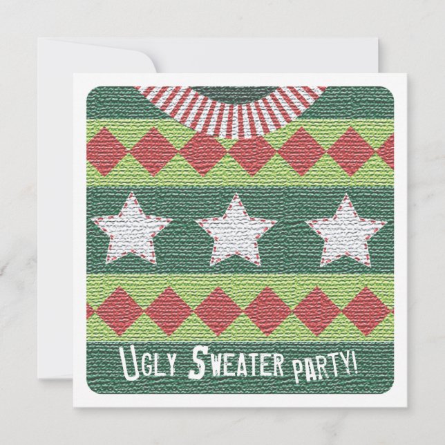 Holiday Ugly Sweater Party Einladung (Vorderseite)