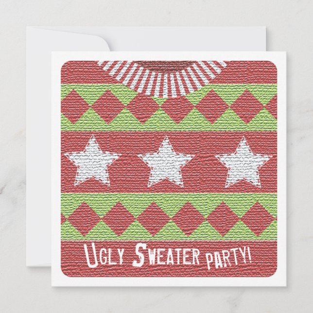 Holiday Ugly Sweater Party Einladung (Vorderseite)