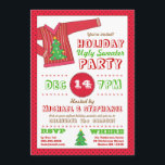 Holiday Ugly Sweater Weihnachts-Party Einladung<br><div class="desc">Feiern Sie die Saison im Gaderstil mit einer lustigen Ugly Sweater Feier! Das beliebte Party zum Thema "Urlaub" lädt Sie ein,  den abscheulichsten Weihnachtspulli zu genießen. Ein wirklich hässlicher Pullover und lustige Polka-Dot Akzente und Muster auf der Vorder- und Rückseite in festlich rot,  grün und weiß gehalten.</div>
