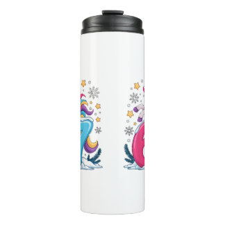 Holiday Unicorn 67 — Candy Colors & Snow Magic Thermosbecher