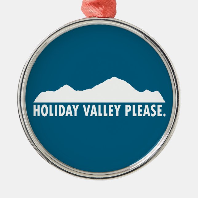 Holiday Valley Bitte Ornament Aus Metall (Vorne)