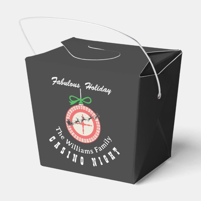 Holiday Vegas Casino Blackjack Poker Night Party Geschenkschachtel (Rückseite)