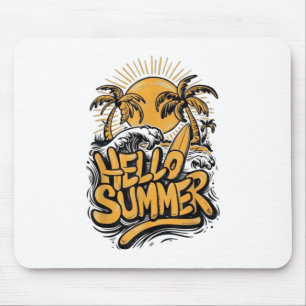 Holiday Vibe Hello Summer Sunshine Beach Bean Mousepad