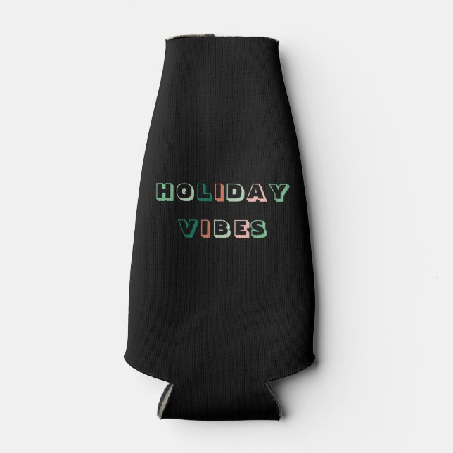 Holiday Vibes Black Bottle Cooler Flaschenkühler (Vorderseite)