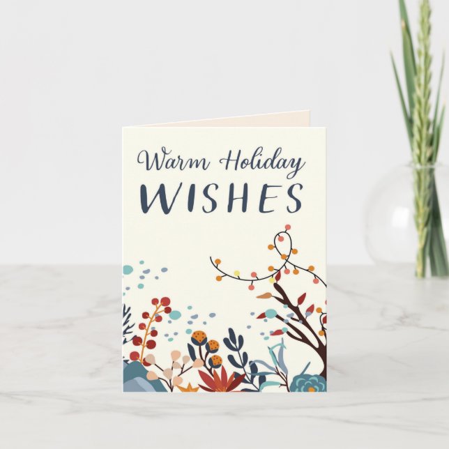 Holiday Warm Wishes Card Karte (Vorderseite)