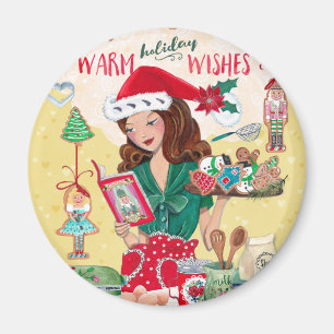 Holiday Warmes wünscht Weihnachten Magnet