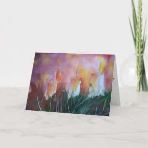 Holiday Warmth Watercolor Greeting Card Feiertagskarte