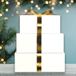Holiday White Solid Color Geschenkpapier Set