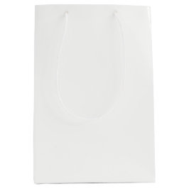 Holiday White Solid Color Mittlere Geschenktüte
