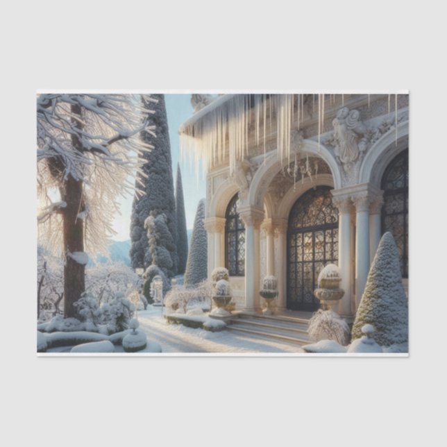 Holiday Winter Ice Covered in The Restaurant Seidenpapier (Vorderseite)