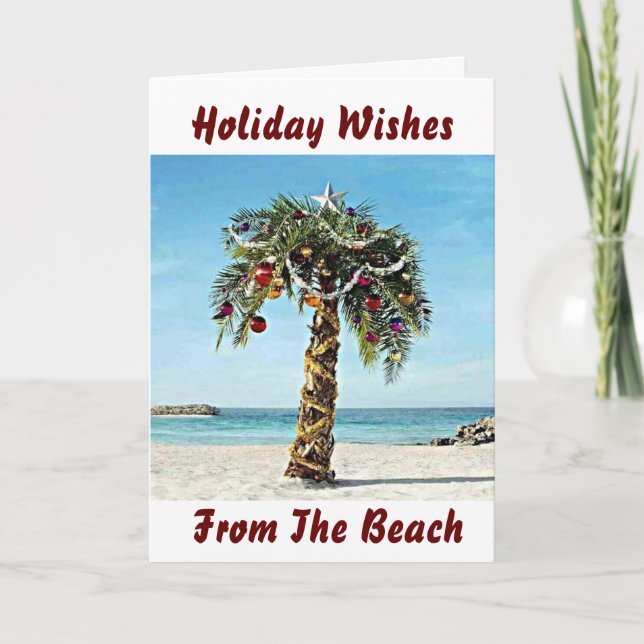 HOLIDAY WISHES FROM ***THE BEACH** KARTE (Vorderseite)