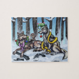 Holiday Wolves Puzzle