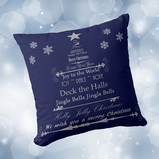 Holiday Word Art Weihnachtsbaum Kissen (Von Creator hochgeladen)