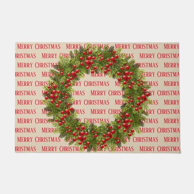 Holiday Wreath Doormat Fußmatte (Vorderseite)