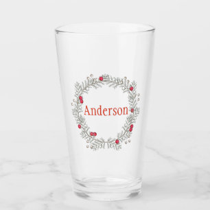 Holiday Wreath Editable Glass Glas