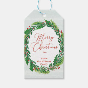 Holiday Wreath Geschenkanhänger