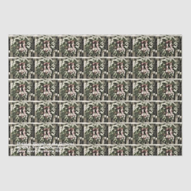 Holiday Wreath in Gardens Seidenpapier (Vorderseite)