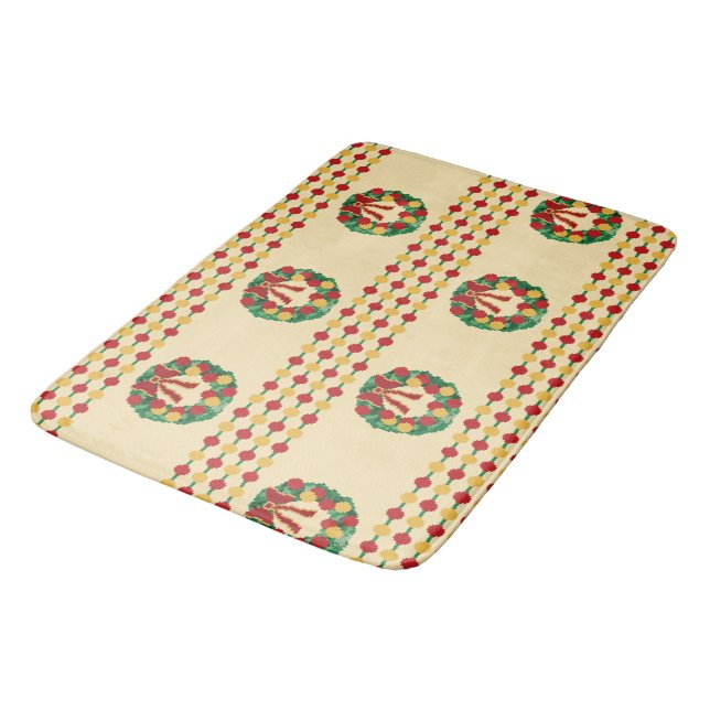 Holiday Wreath Knit Badematte (Schrägansicht)