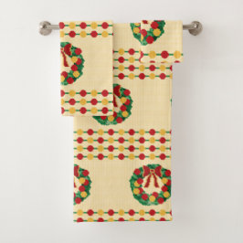Holiday Wreath Knit Badhandtuch Set