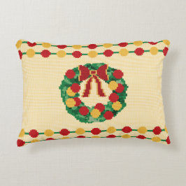 Holiday Wreath Knit Dekokissen