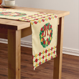 Holiday Wreath Knit Kurzer Tischläufer