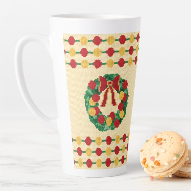 Holiday Wreath Knit Milchtasse (Beispiel)