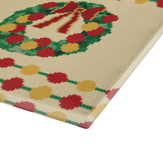 Holiday Wreath Knit Schneidebrett (Ecke)