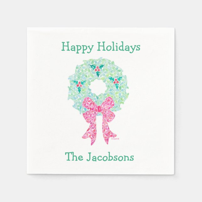 Holiday Wreath napkins by Sue Weidlich Serviette (Vorderseite)