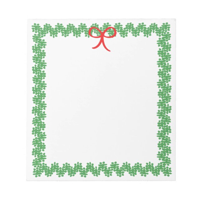 Holiday Wreath Notepad Notizblock (Vorderseite)