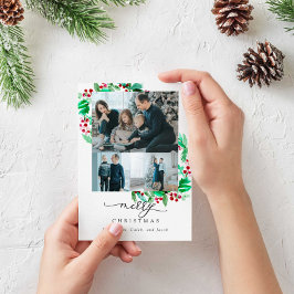 Holiday Wreath Script 3 Foto Frohe Weihnachtsschic