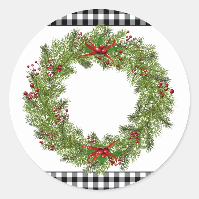 Holiday Wreath Stickers (Vorderseite)