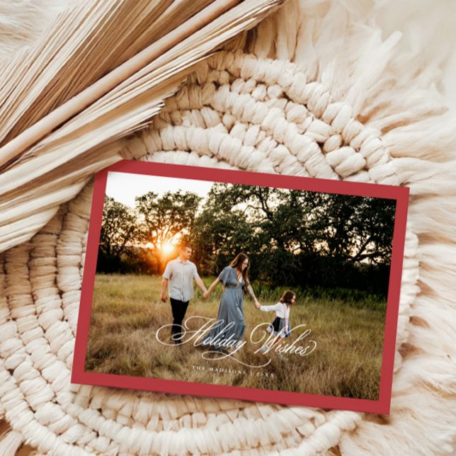 Holiday wünscht Boho Weihnachten Grußkarte (Von Creator hochgeladen)