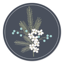 Holiday wünscht Monogram Christmas Umschlag Aufkle